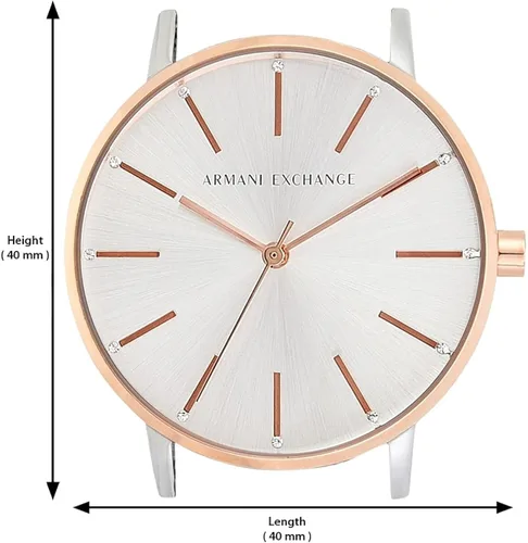 Miniatura 9 de Armani Exchange - Reloj de cuarzo de acero inoxidable para mujer con correa de cuero