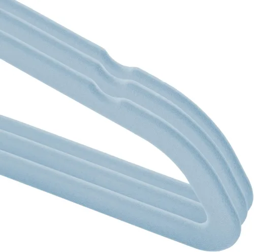 Miniatura 3 de Casafield 50 perchas de terciopelo para niños, tamaño de 14 pulgadas, color azul claro