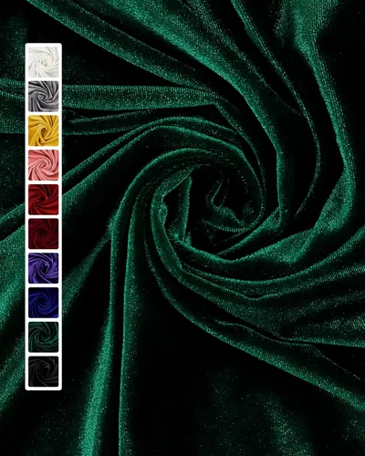 Miniatura 13 de HOTGODEN Tela de terciopelo elástico por The Yard: Negro 63" Ancho 1 yarda 95% poliéster 5% Spandex Tela de terciopelo para costura de bricolaje