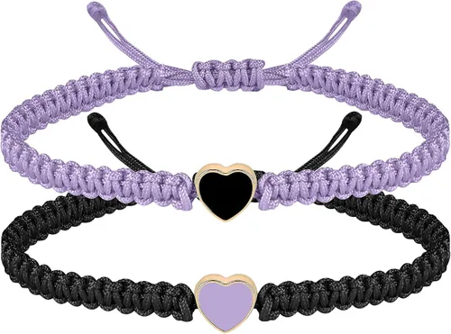 Miniatura 8 de Pulseras a juego para parejas de novio y novia, pulsera elástica ajustable de amistad para él y ella