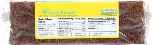 Miniatura 3 de Mestemacher Pan de Grano Entero (Fitness, 17.6 oz, paquete de 2)