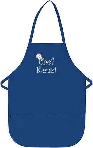 Miniatura 8 de Delantal de chef con cualquier nombre hecho en los Estados Unidos, bordado de primera calidad, para niños, niñas, niños, diversión en la cocina