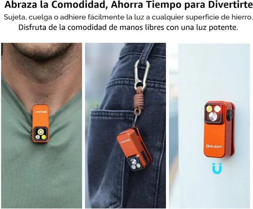 Miniatura 9 de OLIGHT Oclip Pro Linterna EDC de clip, recargable de 500 lúmenes con tres soluciones de iluminación, carga tipo C, luces magnéticas