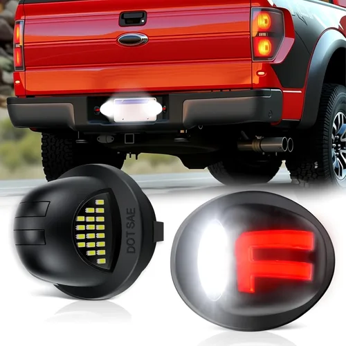Miniatura 8 de D-Lumina Conjunto de luces LED para matrícula compatible con camioneta F150 F250 F350 F450 F550 Superduty Ranger Explorer Bronco Excursion