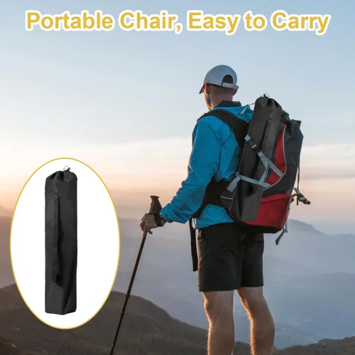 Miniatura 5 de Sillas plegables de campamento, silla portátil al aire libre para campamento, pesca, playa, picnic, silla plegable ligera con respaldo alto con Verde