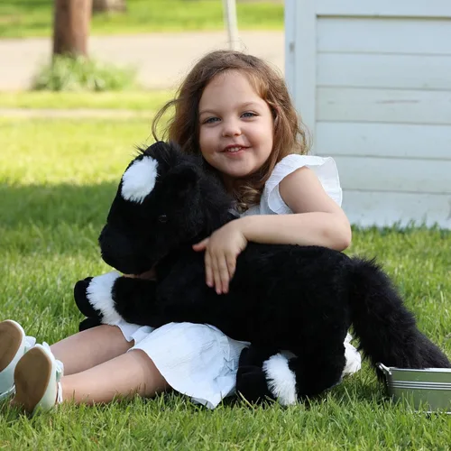 Miniatura 7 de Tezituor 4 piezas de animal de peluche de caballo con bebés, caballo de peluche grande de 18 pulgadas mamá con bebé de pony de peluche, lindo
