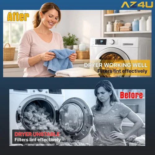 Miniatura 4 de AZ4U Filtro de pelusa de repuesto para General Electric (GE) HotPoint WEO3X23881 GTD42EASJ2WW GTX22EASK0WW GTD42GASJ0WW HTX21EASK0WW GTD45EASJ0WS