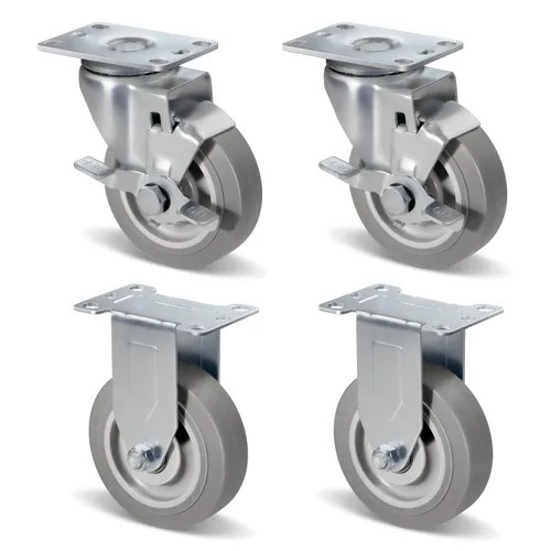 Miniatura 9 de Ruedas de Carretilla Ninoso, Juego de 4 Ruedas Industriales de Alta Resistencia de 4" con Capacidad de Carga de 1200 Libras, Ruedas para Carro
