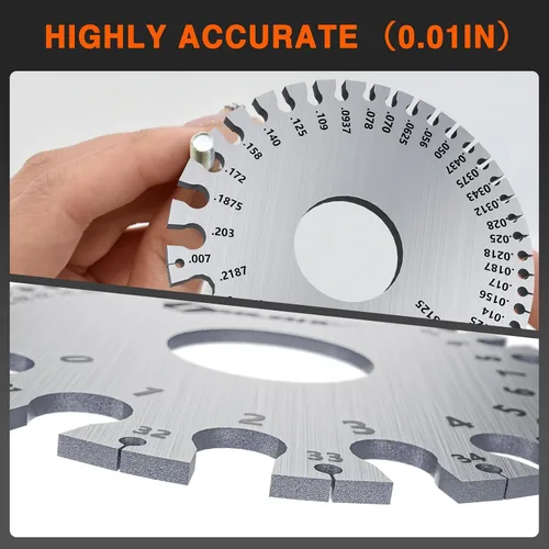 Miniatura 4 de ZeeDix 4 Piezas Hojas de Acero Inoxidable Calibre de Espesor para Soldadura - Herramienta de Medición de Calibre de Alambre, Calibre de Hoja