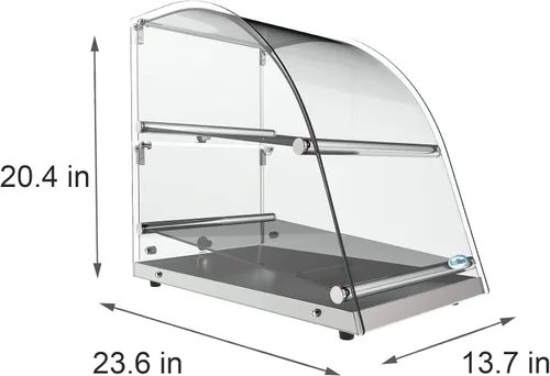 Miniatura 3 de KoolMore DC-2CN - Vitrina para panadería, 2.4 pies cúbicos - 2 estantes
