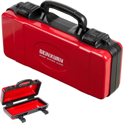 Miniatura 10 de Geinxurn Organizador de herramientas de acero de 11 pulgadas, 2 piezas, caja roja y negra, almacenamiento de herramientas ABS portátil duradero