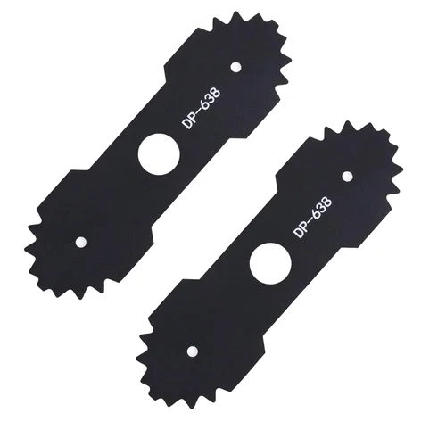 Cuchilla de bordeadora 638006008 con dientes compatible con Ryobi RY13050 RY13050A RY15518 RY40030, 8-5/8 pulgadas de longitud, hoja de orificio