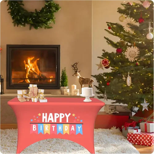 Miniatura 5 de Mantel personalizado con texto del logotipo de la empresa, mantel de elastano elástico personalizado para eventos de ferias comerciales, mantel