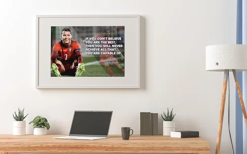 Miniatura 6 de Cristiano Ronaldo Póster Motivacional Cita Citas Inspiradoras Pósters para Aula Fútbol Masculino Entrenamiento Profesional Arte de Pared Mentalidad