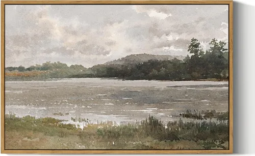 Miniatura 108 de VIYYIEA Arte de Pared en Lienzo Enmarcado Decoración del Hogar, Decoración de Granja Valles Ondulantes bajo Cielos Despejados Pintura de Pared