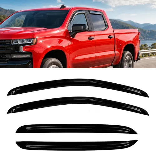 Miniatura 9 de Protectores de lluvia de ventana para Ford F150 SuperCab 2004-2014 2 piezas deflector de ventana para 09-14 F-150 con 2 puertas delanteras