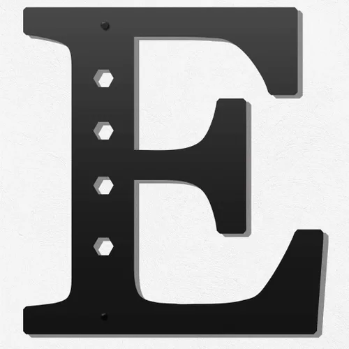 Miniatura 14 de Letras metálicas para decoración de pared de 12 pulgadas, letras colgantes negras, letras visuales 3D grandes del alfabeto moderno, decoración