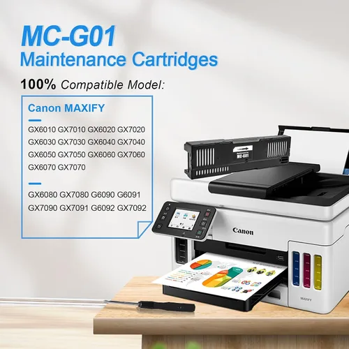 Miniatura 2 de YOUEXPERT Cartucho de mantenimiento MC-G01 Depósito de tinta residual compatible con Canon MAXIFY GX6020 GX7020 GX6040 GX6050 GX7040 GX7050