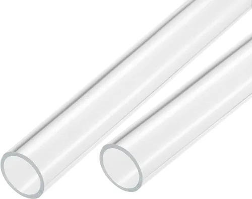 Miniatura 33 de MECCANIXITY Tubo acrílico transparente rígido redondo 18mm (0.7") ID 0.866 in (7/8") OD 14" para lámparas y linternas, sistema de refrigeración por