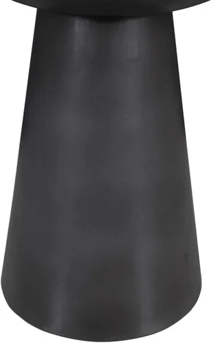 Miniatura 5 de Jofran - Mesa auxiliar redonda de pedestal con parte superior de mármol y base de hierro, mesa moderna para sala de estar, dormitorio, color blanco