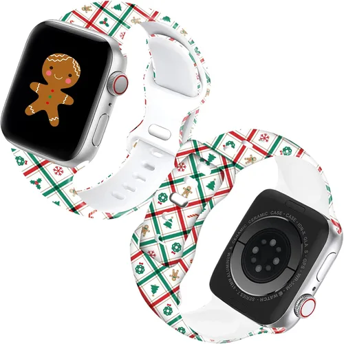 Miniatura 8 de Correa de reloj de Navidad para Halloween, compatible con Apple Watch de 1.496 in 1.575 in 1.614 in 1.654 in 1.732 in 1.772 in 1.929 in para mujer