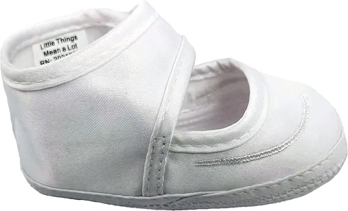 Miniatura 5 de Zapato de bautizo de satén para niñas con cruz celta y roseta