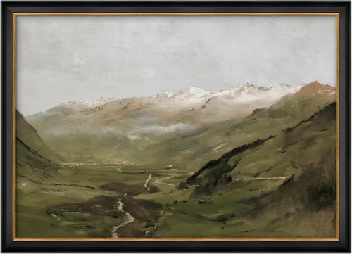 Miniatura 52 de MUDECOR Lienzo enmarcado prémium para pared, pinos nevados en bosque de invierno, ilustraciones modernas, arte contemporáneo, escénico, divertido