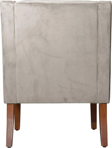 Miniatura 11 de HomePop Swoop - Silla de sala de estar con apoyabrazos, terciopelo gris