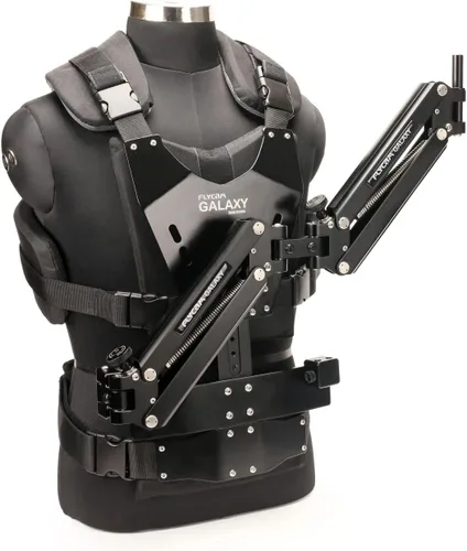 FLYCAM Galaxy Brazo dual y chaleco Steadycam montado en el cuerpo para estabilizador de mano para videocámara, soporta hasta 10 kg/22 lbs (GLXY-AV)