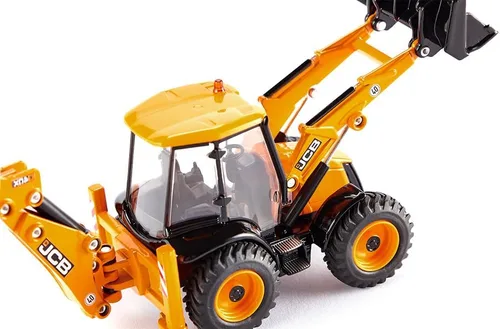 Miniatura 2 de Siku 3558, retroexcavadora JCB 4CX, 1:50, metal/plástico, amarillo, multifuncional, se puede combinar con modelos Siku de la misma escala