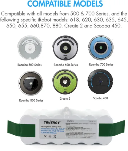 Miniatura 3 de Batería de repuesto Tenergy para iRobot 500