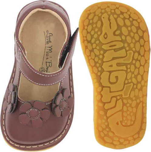 Miniatura 9 de Little Mae's Boutique Mary Jane - Zapatos chirriantes para niñas pequeñas, ideales para caminar con chirriador extraíble y correa ajustable, zapatos