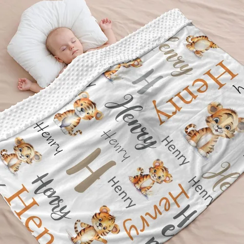 Miniatura 24 de Mantas de bebé personalizadas para niñas, manta de oso de bebé, manta de bebé de felpa suave Minky con nombre que recibe mantas para niñas, recién