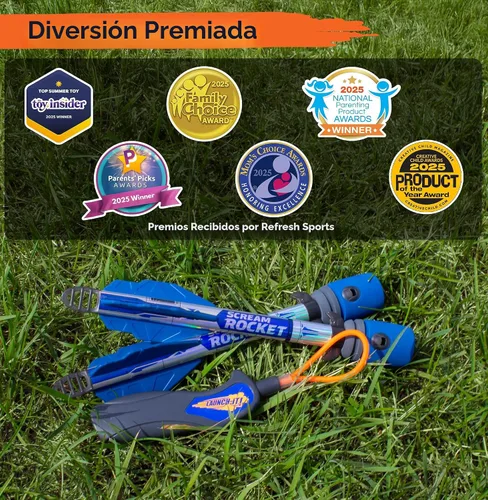 Miniatura 7 de Lanzador de cohetes de juguete para niños: los mejores juguetes al aire libre lanzacohetes y juegos de cohetes de espuma para niños y niñas de todas