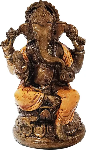Miniatura 15 de Ganesha - Cabeza de elefante y cuerpo humano que elimina obstáculos del camino de uno, decoración de dormitorio, oficina en casa, estatua Rojo