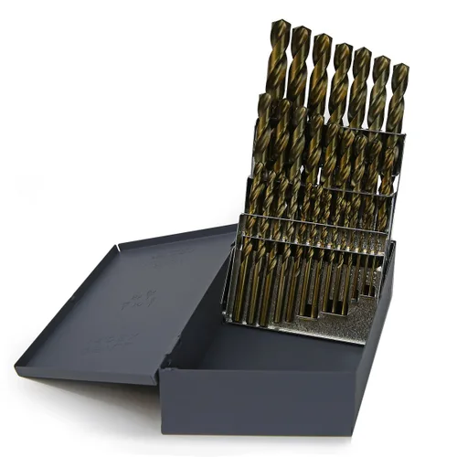 Miniatura 4 de Stark USA Juego de 15 brocas para mano izquierda (inversa) para flauta de metal endurecido HSS Twist Jobber longitud taladro de 1/16 a 1/2 por 1/32