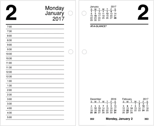 Miniatura 5 de AT-A-GLANCE Calendario diario de escritorio 2016, 12 meses, enero a diciembre, tamaño de página de 3.5 x 6 pulgadas (E71750)
