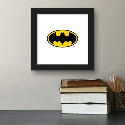 Miniatura 4 de Trends International Gallery Pops DC Comics Batman - Póster de pared con símbolo de Batman, 12 x 12 pulgadas, versión enmarcada en negro