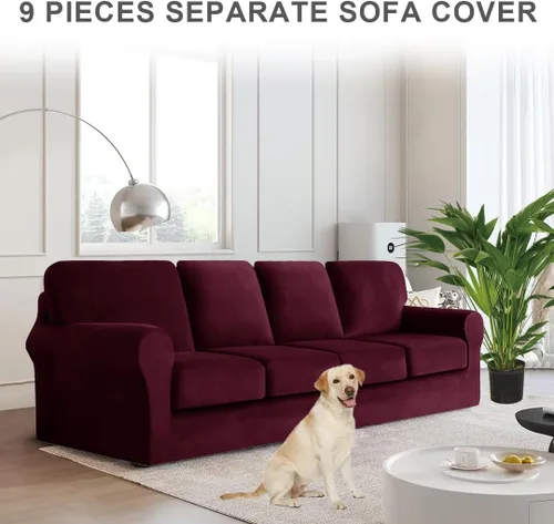 Miniatura 334 de Funda para Sofá de Terciopelo, Fundas Elásticas para Sofá para Funda Principal Separada/Respaldos y Cojines de Asiento, Funda para Sofá, para Fundas