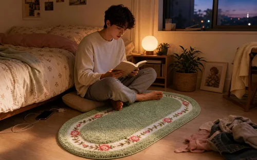 Miniatura 7 de Stay Young Alfombra decorativa con diseño de rosas y flores, para dormitorio, sala de estar, baño, cocina, diseño romántico resistente a