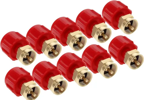 Miniatura 4 de Gas One Paquete de 2 adaptadores de recarga de propano para tanques de propano de 1 lb y se adapta a tanques de propano de 20 lb 2 paquetes Rojo