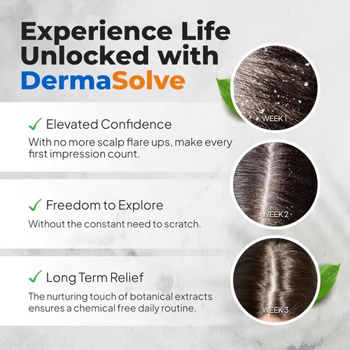 Miniatura 4 de DermaSolve - Champú y acondicionador médico libre de psoriasis del cuero cabelludo y caspa, tratamiento definitivo para la dermatitis seborreica