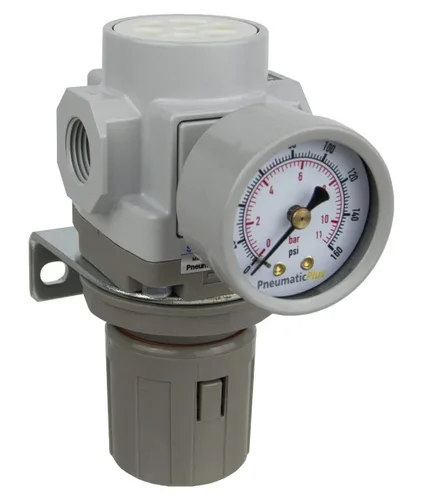 Miniatura 8 de PneumaticPlus SAR600-N10BG Regulador de presión de aire comprimido 1" NPT - Soporte, manómetro.
