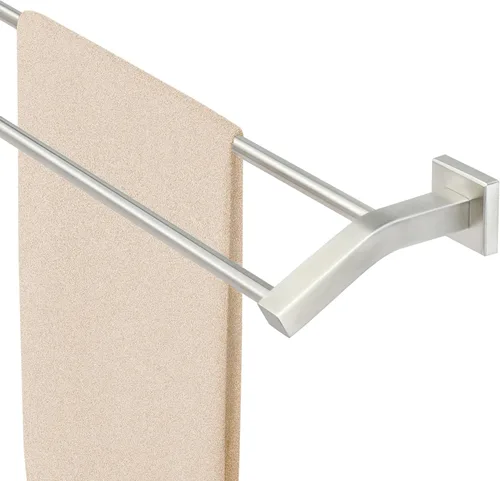 Miniatura 27 de Alise Toallero doble de baño, toallero para baño, lavabo de baño, acero inoxidable SUS304 de 24 pulgadas, soporte de pared, color negro mate