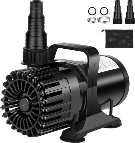 Miniatura 10 de Bomba Sumergible para Estanque de 150W 3200 GPH para Estanques al Aire Libre y Jardines Acuáticos, Bomba de Cascada para Estanque con Salida