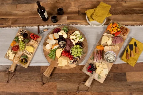 Miniatura 10 de TOSCANA - una marca Picnic Time - Tabla rectangular de charcutería Ravi, plato de madera para servir, tabla de queso, (madera de mango)