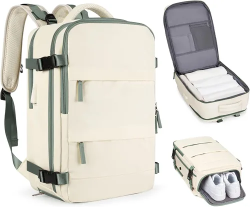 Miniatura 62 de coofay Mochila de viaje, para laptop, unisex, aprobada para aviones, bolsa de mano, equipaje, para artículos personales, para debajo del asiento