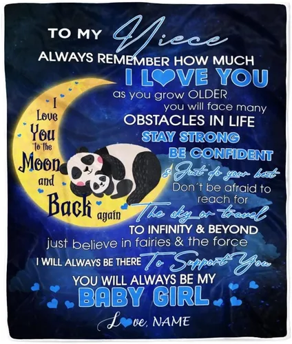 Miniatura 13 de Manta personalizada con texto en inglés «To My Niece», de Aunt Auntie Uncle Always Remember How Much I Love You Moon Butterfly Birthday Christmas