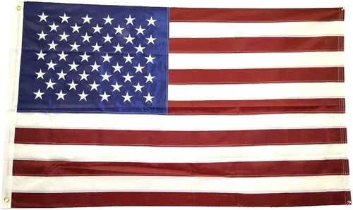 Miniatura 7 de Shop72 Bandera estadounidense, bandera estadounidense de 3 x 5 para exteriores, resistente, estrellas bordadas, lealtad a Estados Unidos, bandera