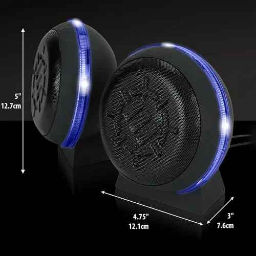 Miniatura 4 de ENHANCE Altavoces USB SL2 para el aula, sistema de sonido estéreo 2.0, entrada de 0.138 in, control de volumen en línea, compactos para escritorios